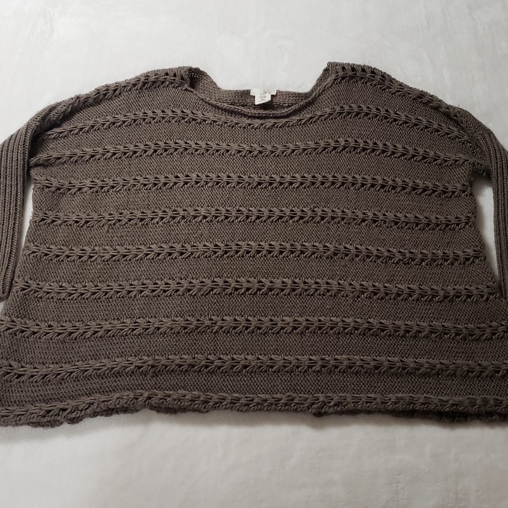 Brown Crochet "Oversized" Sweater.